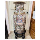 36in Chinese Famille Rose Palace Floor Vase or Urn