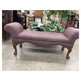 Mauve Upholstered Bed Bench Seat Stool