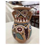 Handcrafted Greek terracotta vase