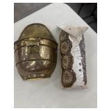 Vintage wall pockets, A Vintage Brass Wall Pocket