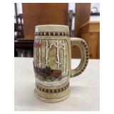 Vintage 1981 Budweiser Holiday Beer Stein,