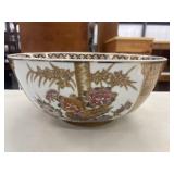 Hand-painted Japanese Satsuma-style ceramic bowl