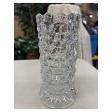 Fostoria American pattern cubist vase,