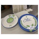 Hand-painted ceramic pottery pieces.