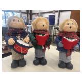 Vintage Christmas caroler cloth dolls