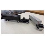 Vintage die-cast metal UPS semi-truck and trailer