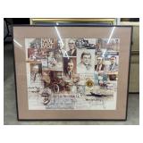 Vintage historical commemorative poster