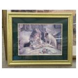 Vintage framed art print titled "Suspense" by