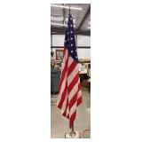 indoor ceremonial U.S. American flag set complete