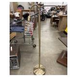 Antique brass-finish adjustable reading floor