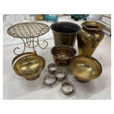Vintage brass and home decor items, Elevated Wire