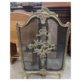 Vintage French-style solid brass three-panel