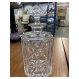 Vintage cut crystal square liquor decanter