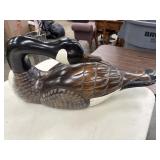 Hand-carved and hand-painted wooden Canada goose