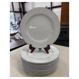 10 Plate Set, Fine China Dinner Plates,
