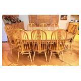 Solid oak trestle dining table from the Classic