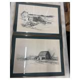 2 Vintage, limited-edition lithograph art prints