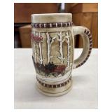 German made  1981 Budweiser Holiday Beer Stein,
