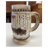 Vintage 1981 Budweiser Holiday Beer Stein
