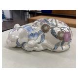 Vintage WBI China porcelain sleeping cat figurine