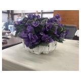 Artificial purple African violet arrangement