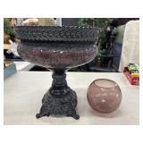Gothic-inspired crackled mosaic compote bowl,
