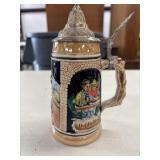 Vintage ceramic and glazed German beer stein