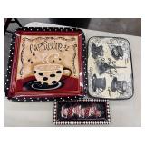 Paris ceramic serving tray and coffee decor.