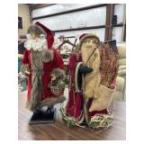A Rustic, red-velvet-clad woodland Santa Claus