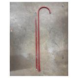 Red Coleman Portable Lantern Stand.