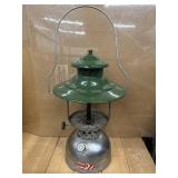 Vintage Coleman green "big hat" pressure lantern