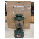 Vintage green double-mantle Coleman gas lantern