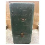 Vintage green metal Coleman lantern case,