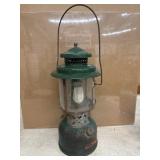 Vintage green double-mantle Coleman gas lantern
