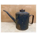 Vintage metal railroad oil or kerosene can,