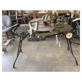 Vintage Delta Sawbuck Frame & Trim Saw mounted on