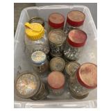 Miscellaneous workshop hardware, jars contain