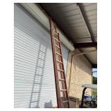 Large heavy duty extension ladder.