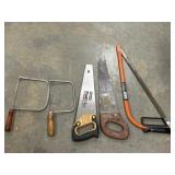 5pc. Bundle of misc hand saws.