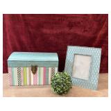 3 pc. Decorative wooden storage box, Fetco light