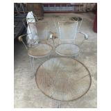 Vintage mid-century modern wrought iron and metal