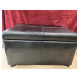 Storage ottoman. Feaux Leather