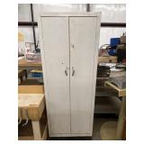 Metal storage cabinet.