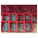 9 pc. slotted flat-head machine screws ,