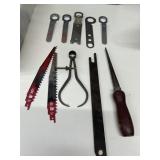 10 pc. flat stamped metal spanner wrenches,