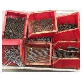 Bundle bolts screws, and metal C-clamps