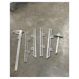 6pc. Swanson tool  vintage door glass lower
