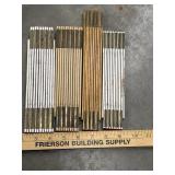 5pc. Friedan  vintage folding wooden rulers