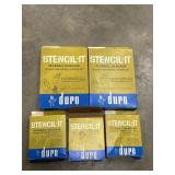 5 pc. vintage Duro Stencil-It Reusable Oilboard