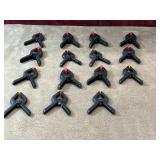 15 pc. plastic spring clamps.